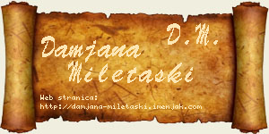 Damjana Miletaški vizit kartica